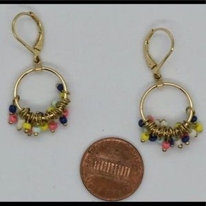 vintage earrings gold and multiple color